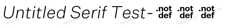 Untitled Serif Test字体转换